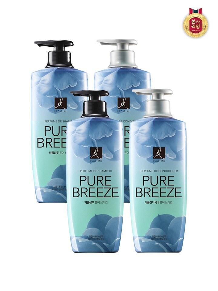 ELASTINE Perfume Pure Breeze 600ML x 2 (choose 1 shampoo/conditioner) Conditioner free