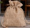Linna 15*20cm Jewelry Shopping Bags Linen Jute Drawstring Bags Burlap Bags Drawstring Rustic Storage Sacks for Small Favor