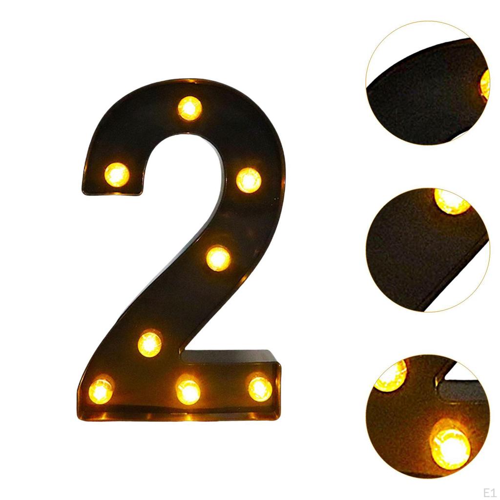 LED Marquee Number Light Lighted Wall Anniversary Outdoor Home Party Cafe