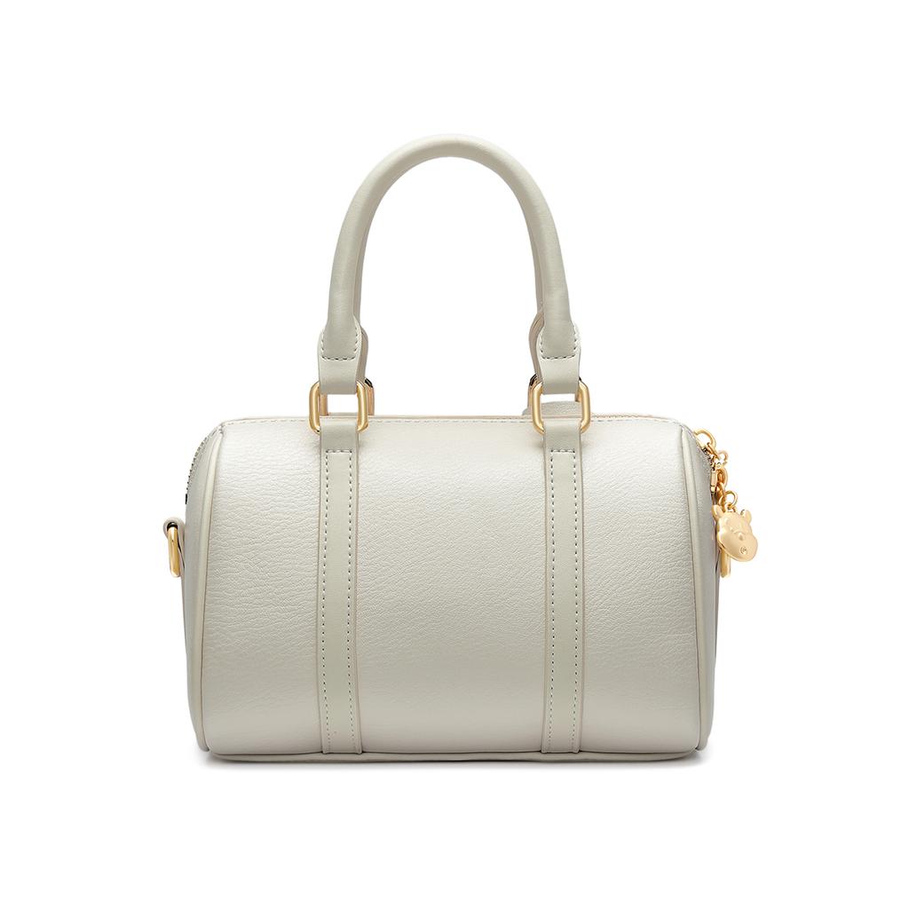 New Disney Winnie The Pooh Series Synthetic Leather Boston Bag Crossbody Bag One Shoulder Handbag Women's Pink/Ecru DHF51726-C1