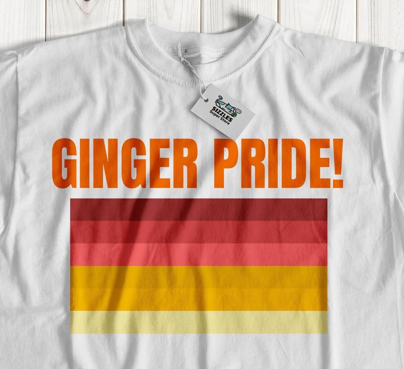 Ginger Pride! Unisex Funny Ginger Hair T-Shirt Redhead, Strawberry Blonde Tees 2XL