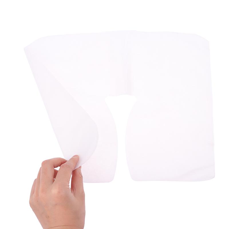 100Pcs Disposable Non-Woven Headrest Pillow Paper Beauty Salon Bed Table Cover Massage Face Cradle Head Rest Pads Covers