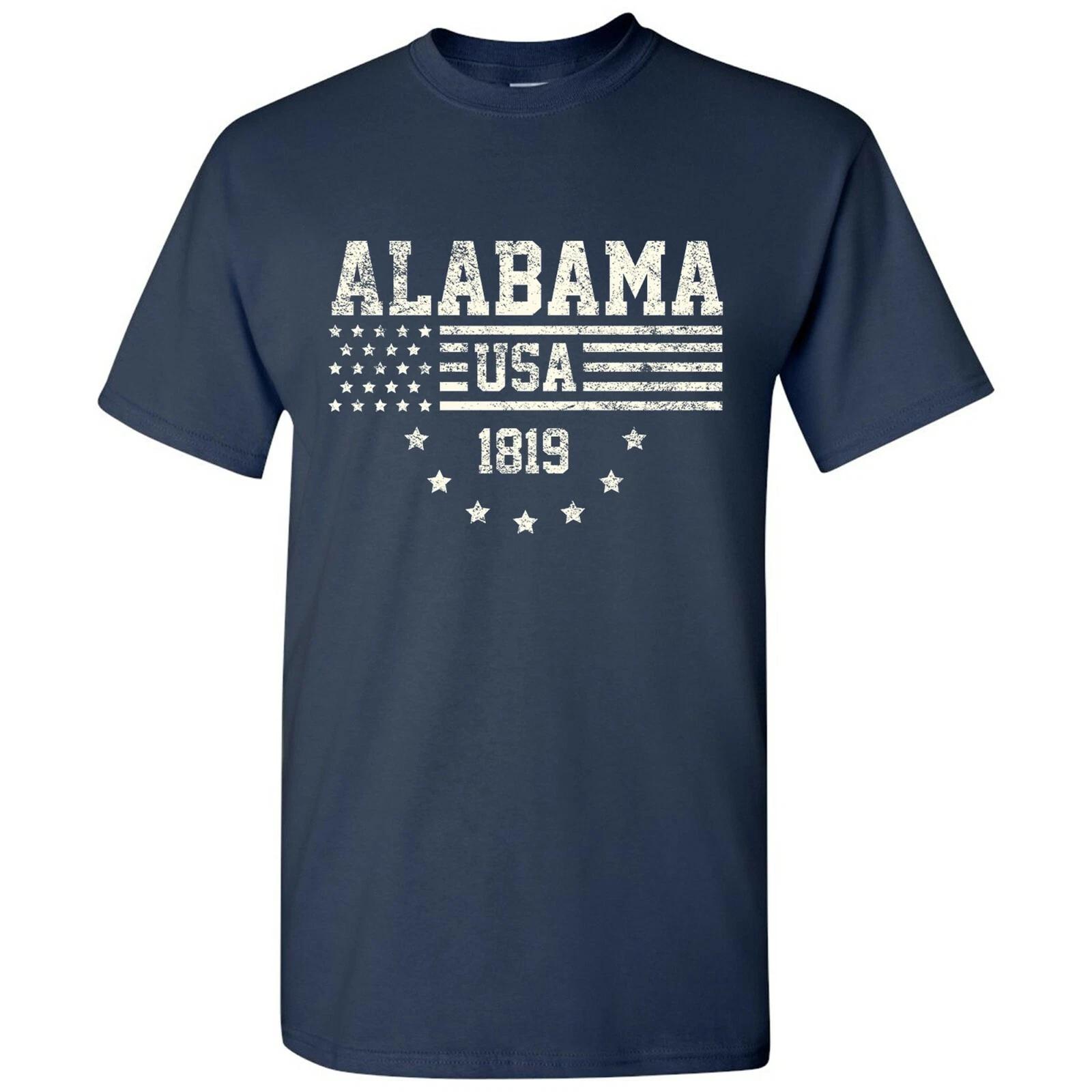 USA Flag Statehood Alabama 1819 - Classic City Athletic Team T Shirt - Navy 4XL