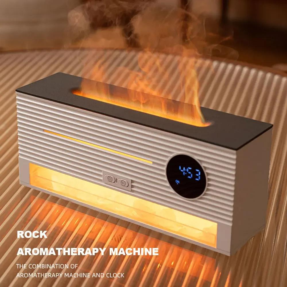 

260ml Essential Oil Diffuser Flame Aromatherapy Humidifier Salt Lamp with Remote Control EU Plug