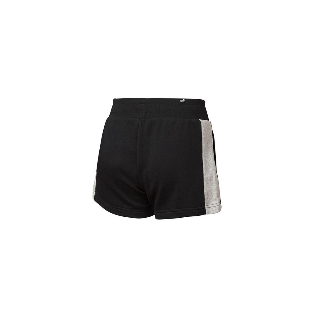 Puma Letter Logo Printed Color Block Side Shorts Women Shorts Black 584060-01