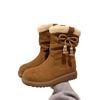 Rindslederversion Schneestiefel mit dicker Sohle Damen 2025 neue Winter Samt Thermische Baumwollschuhe sind riesig und gutaussehend Piled Boots Stiefeletten Damen