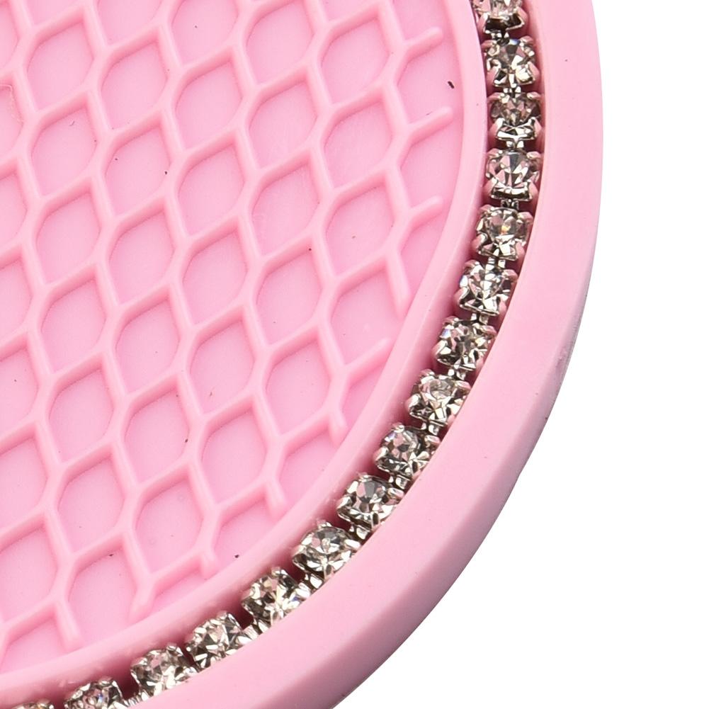 Pad Cup Holder Mat Rhinestones 2pcs Set Accessories