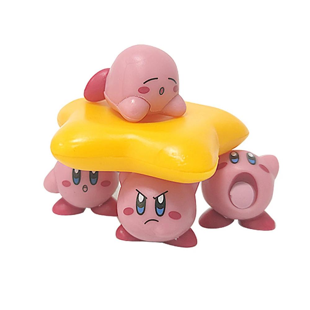 Neue Star Kirby Actionfiguren Spielzeug Mit Kirby Cartoon Aufbewahrungstasche Pvc Niedliche Figur Action Spielzeug Kordelzug Tasche