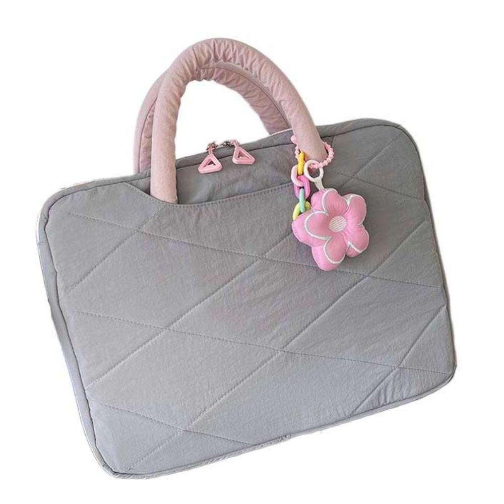 Handle Style Computer Handbag With Flower Pendant Laptop Bags Laptop Case Laptop Sleeve  Office