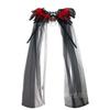 Gothic Vampire Cosplay Costume Women Halloween Black Feather Cape Dress