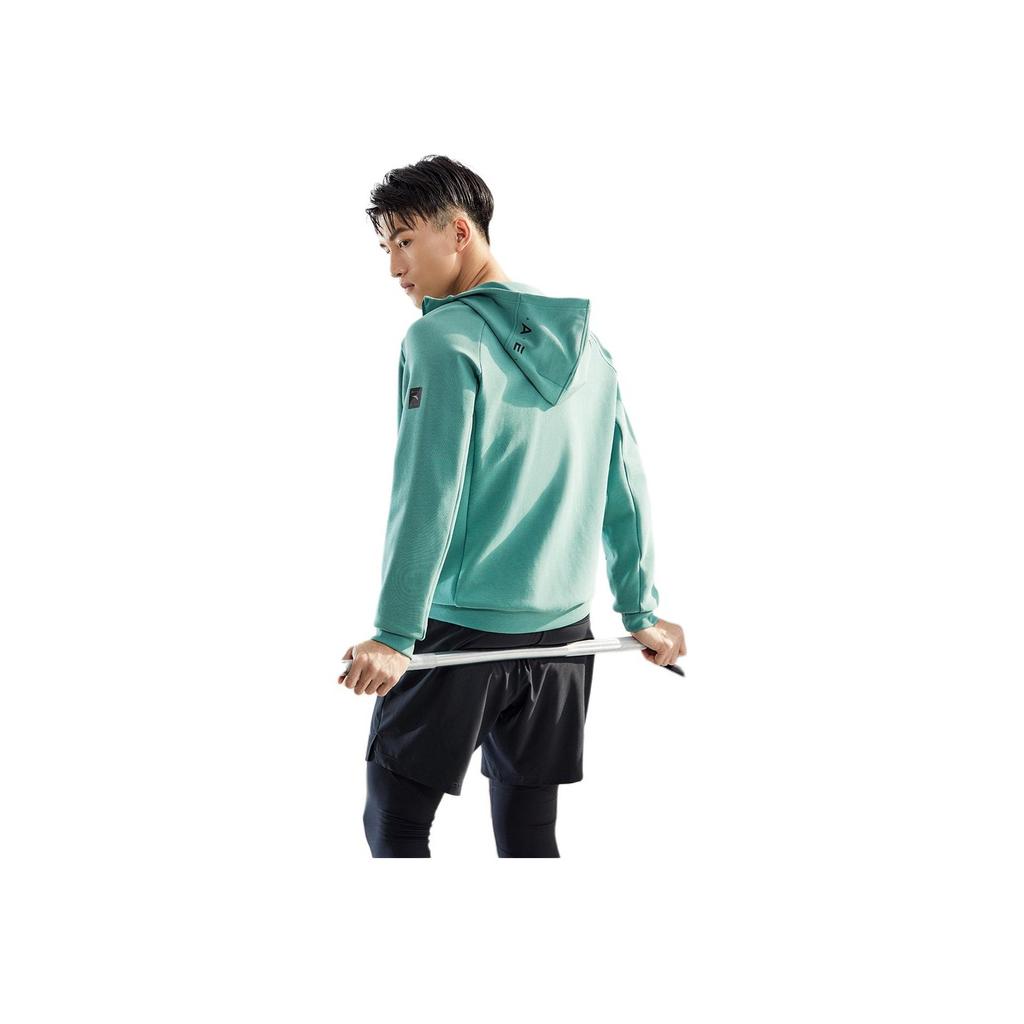 Anta Cárdigan Cálido con Capucha Chaqueta de Punto Chaqueta Unisex Verde 152147715-2