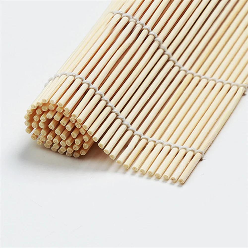 24x24cm Sushi Bamboo Curtain White Roll Up Curtain Mat Seaweed and Rice Mold Hand Made Non Stick Tools Japanese Kitchen Utensils