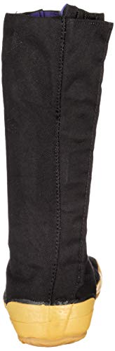 Moonstar Men's/Women's Lightweight Tabi Socks, 10-Piece A (10-Piece Seam), Durable Tabi Socks, 12-Piece A (12-Piece Seam), Black, 23 Cm, 2E