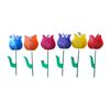 Flower Windmill Playset Toy for Spinners Faux Flower Artificial Windmill Outdoor Decors Pinwheels Yard Adornments