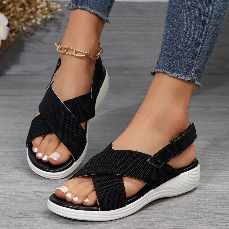 Fashion Sandals Female 2025 Summer New Fashion Women's Sandals Solid Open Toe Lightweight Beach Outdoor Shoes for Women Zapatos De Mujer