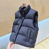 New Stand-up Collar Down Vest Women's White Duck Down Thickened Warm Puff Vest Sleeveless Vest Winter