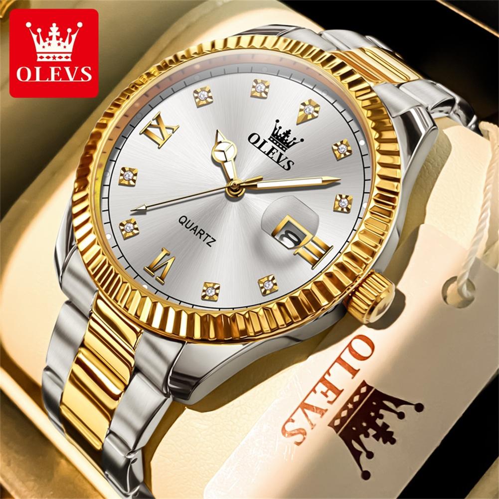 OLEVS 3623 Men's Watches Original Top Brand Luxury Quartz Watches for Man Auto Date Waterproof Luminous Gentleman's Wrist Watch