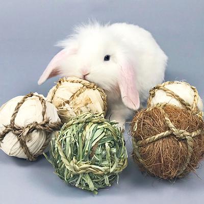 7CM Kauball und Beruhigungs-Woven Ball Haustierspielzeug Katze und Hund Zähneknirschen Selbst Hi Interaktiver Rebenball Gras Spielzeugball
