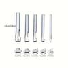5pcs Oblong Slot Leather Punch Set Carbon Steel Flat Hollow Hole Puncher DIY Leather Craft Tool For Belts Watch Straps Bags