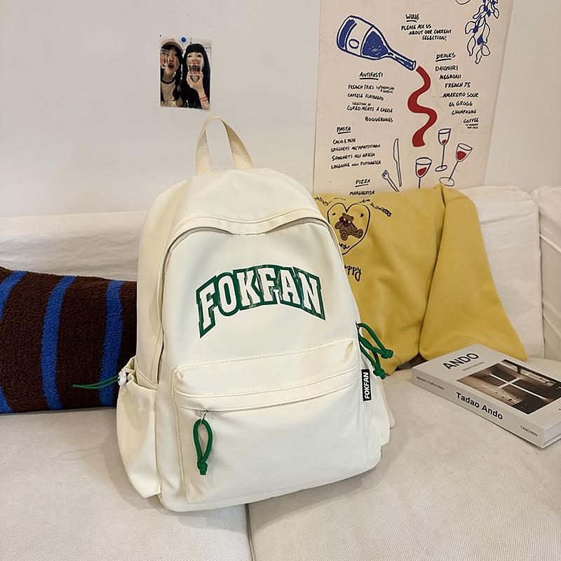 

Japanese niche schoolbag female junior high school simple leisure travel backpack large capacity college students class backpack tide белый