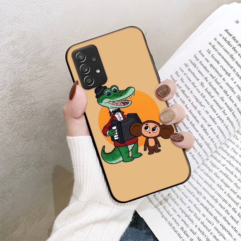 RUICHI pouzdro na telefon Čeburaška pro Samsung Galaxy A02 A12 A21 A22 A32 A41 A42 A51 A71 A72 skořepina