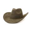 Vegan suede cowboy hat jazz panama hat unisex women's hat wide brim cowboy hat women's hat  cowboy hat