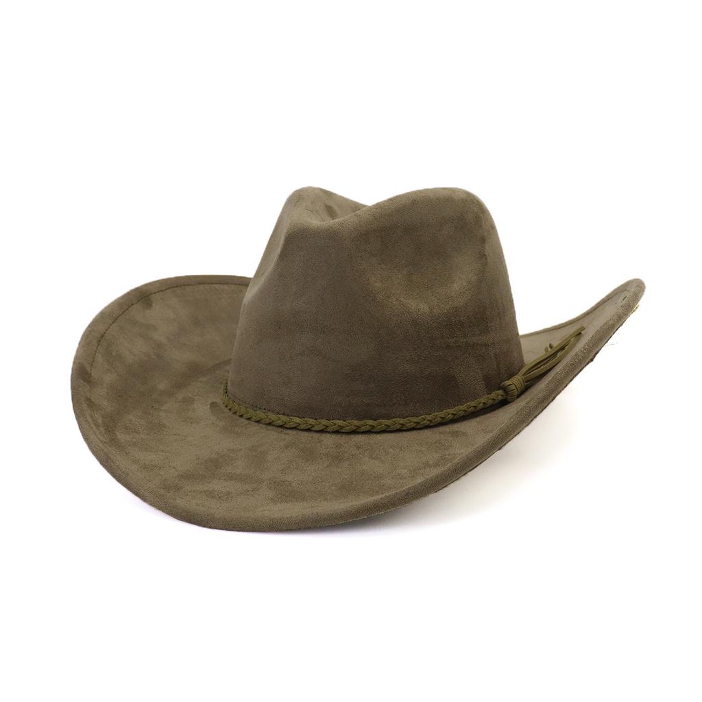 Vegan suede cowboy hat jazz panama hat unisex women's hat wide brim cowboy hat women's hat  cowboy hat
