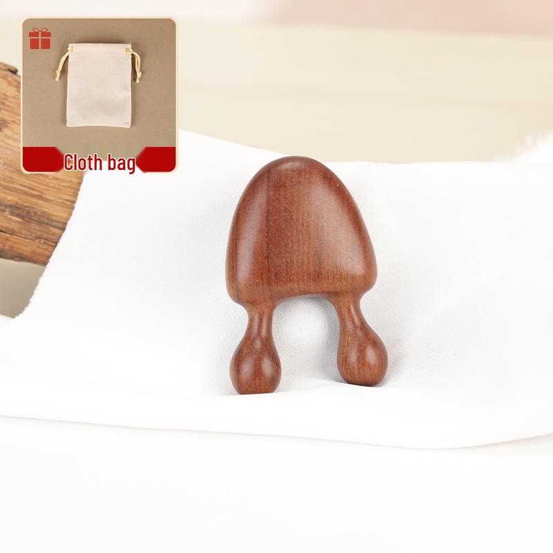 Dual-Pronged Wooden Nose Massager and Acupoint Gua Sha Comb