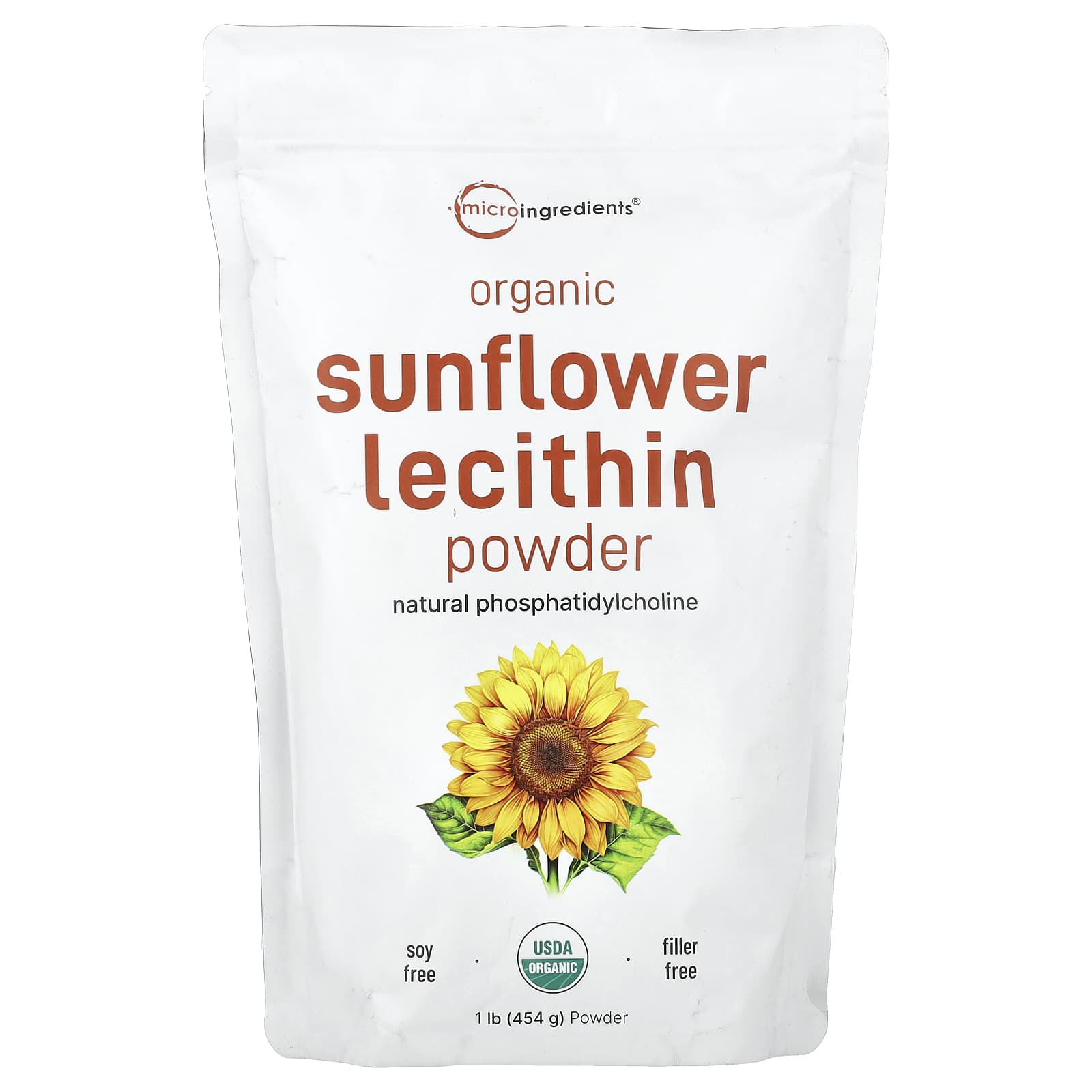 

Micro Ingredients, Organic Sunflower Lecithin Powder, 1 lb (454 g)
