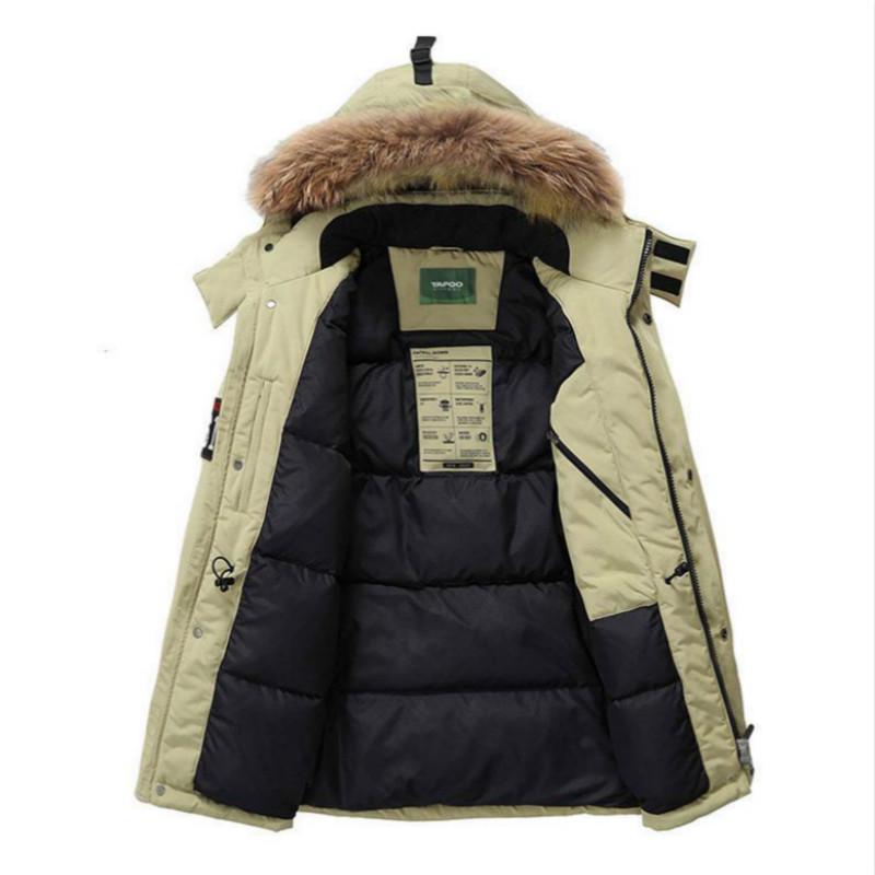 Streetwear Jacket Coat Men Clothes Autumn Winter Jacket Mens Thick Warm Fur Collar Hooded Outwear