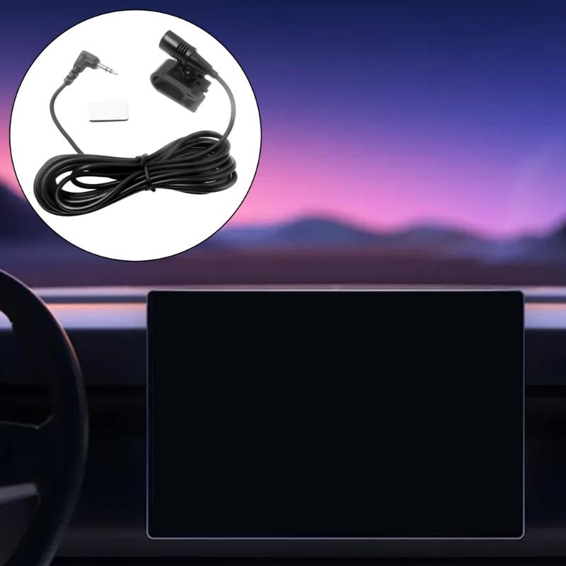 Flexible 3.5mm Microphone Assembly Mic for Car Vehicle Head Unit Bluetooth-compatible Radio Recording Accessories