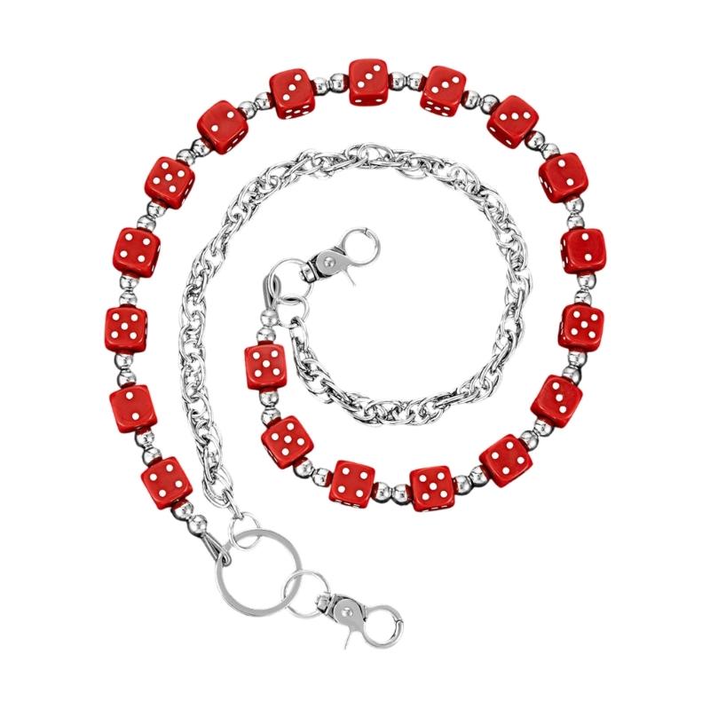 Stylish Acrylic Dices Waist Chain For Women Trendy Body Jewelry Fashion Accessory