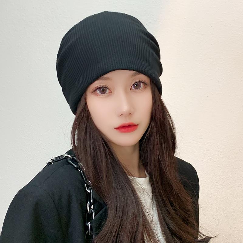 New fried street confinement hat summer thin stacking hat women's versatile knitted wool headgear couple pullover cold hat