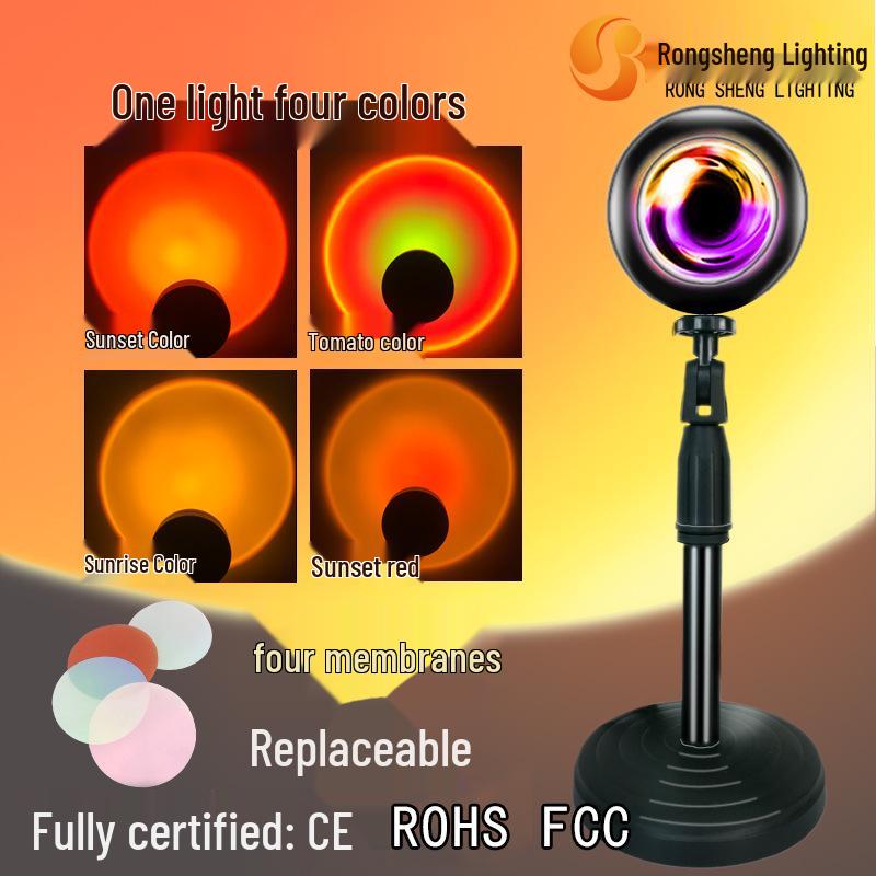 

Четырехцветный напольный светильник «Закат» – Проектор света для инфлюенсеров и свет для прямой трансляции