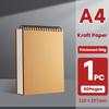 Flip-up Art Sketchbook Kraft Paper Spiral Notebook Simple Blank Painting Paper  Art Student