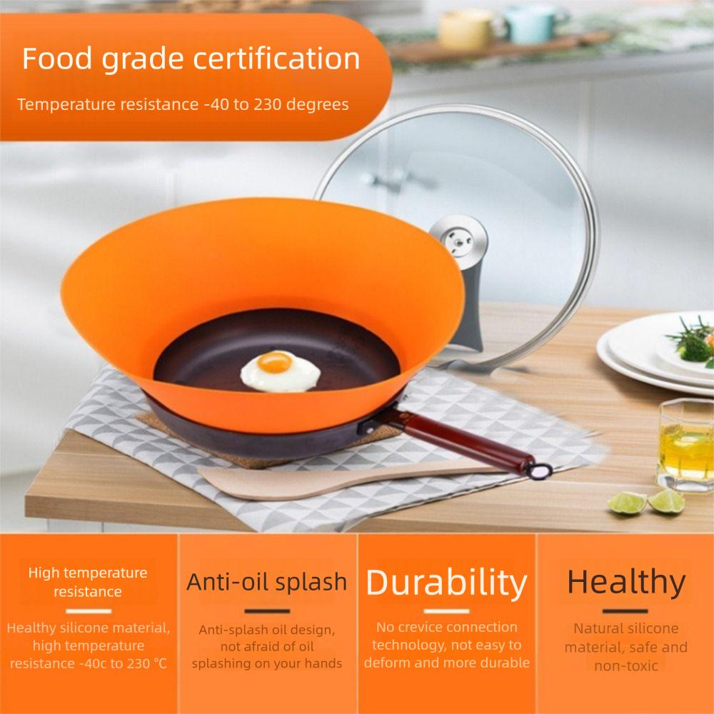 New Silicone Splash Pot Lid Foldable Splash-Proof Splash Oil Cover Multifunctional Round Pot Cover Kitchen