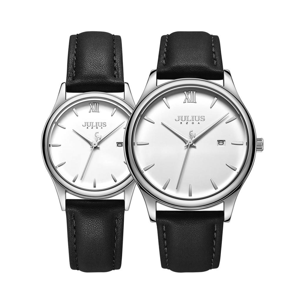 Jyullieoseu Ja-1309Ml Classic Soft Couple Round Wristwatch