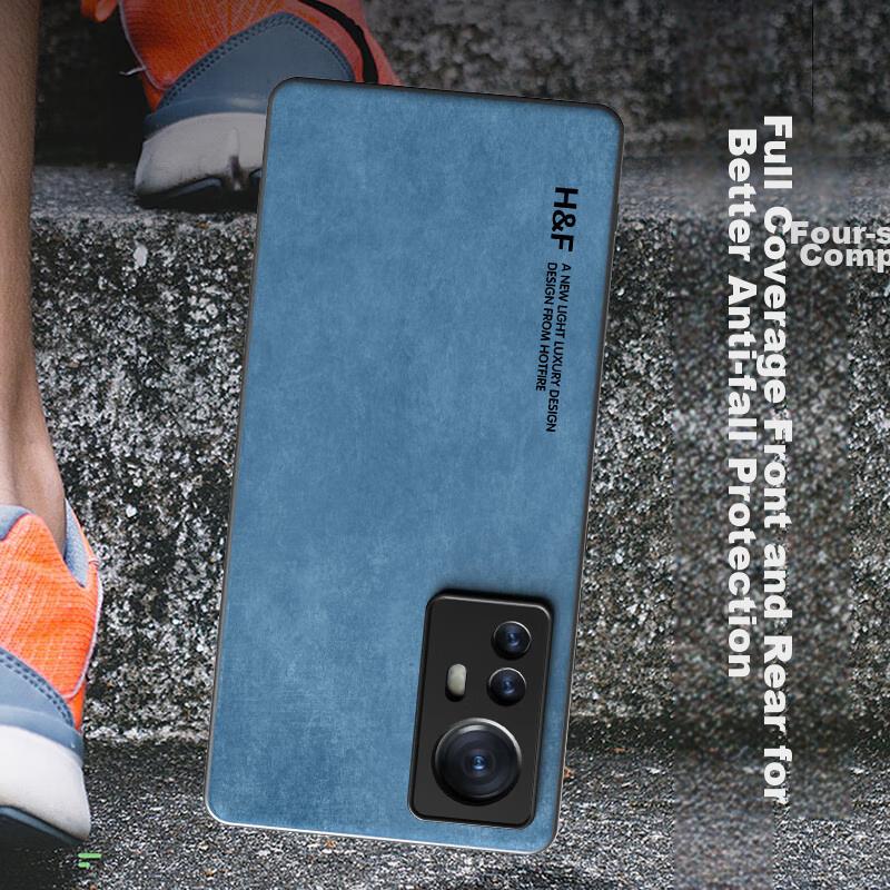HotFire Phone Case for Xiaomi Redmi K50 Pro, Upgraded Skin-Like Leather Matte Lens Full Protection Silicone Case for Men And Wome