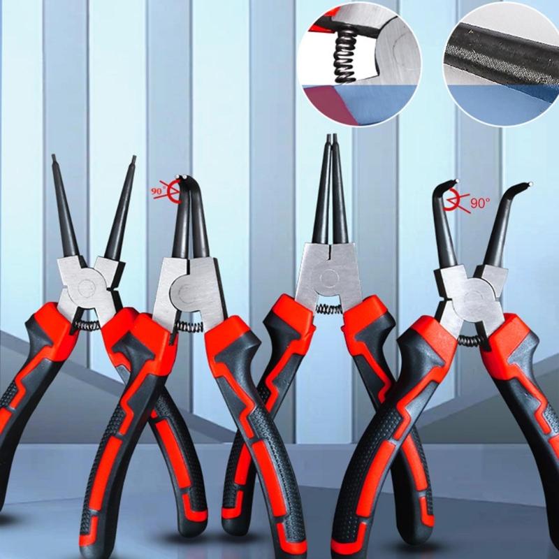 7-Zoll Sprengringzange Circlipzange Für Präzise Aufgaben Mit Langlebigkeit Legierter Stahl Und Ergonomischem Gebogenem Kopf