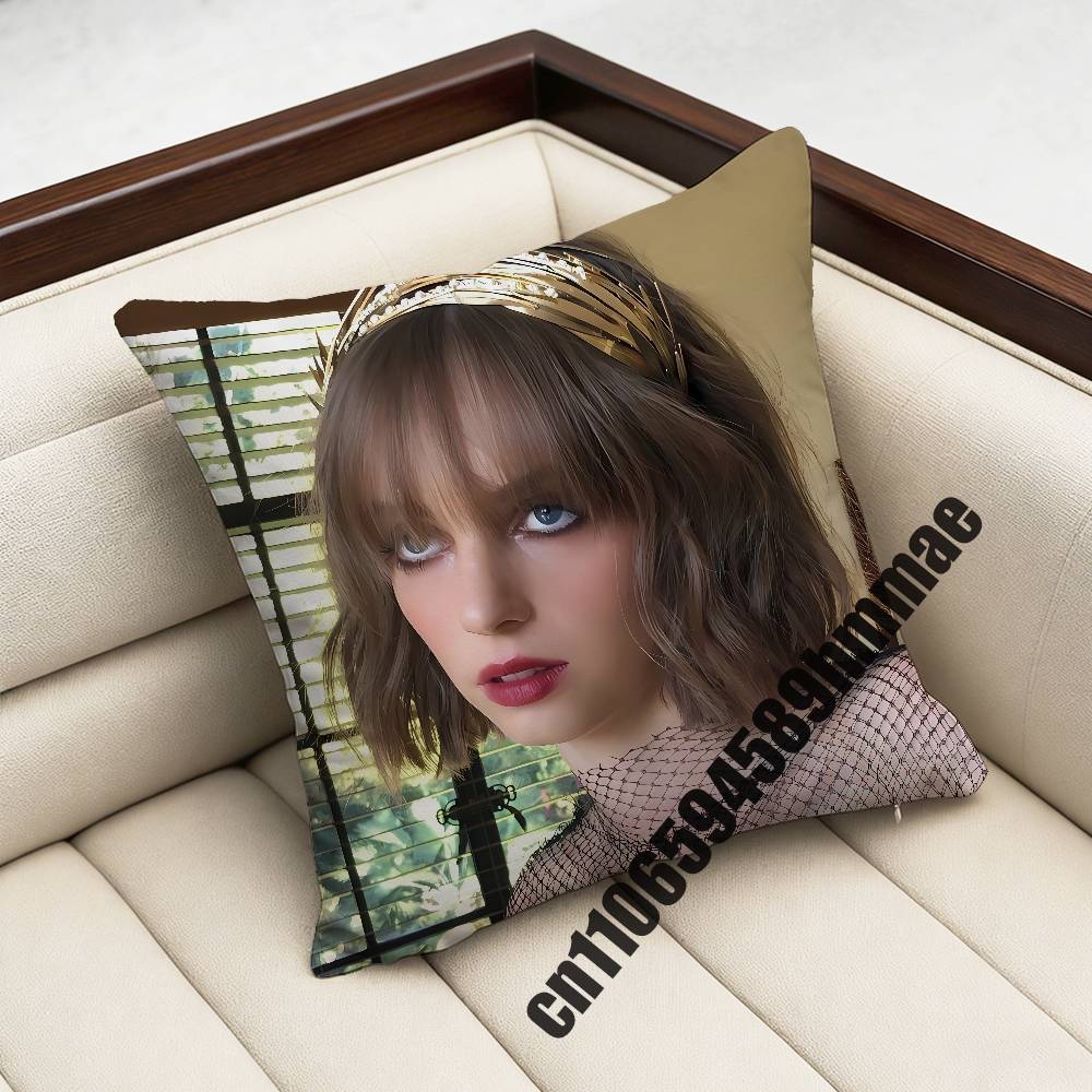 For Maya Hawke Cat Throw Pillow Case Sham xcm Decoration Square Chair Pillowcase Pad Cover