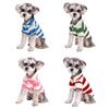 Dog Short Sleeved Shirt Casual PoloStriped T-Shirt Summer Clothing for Puppies