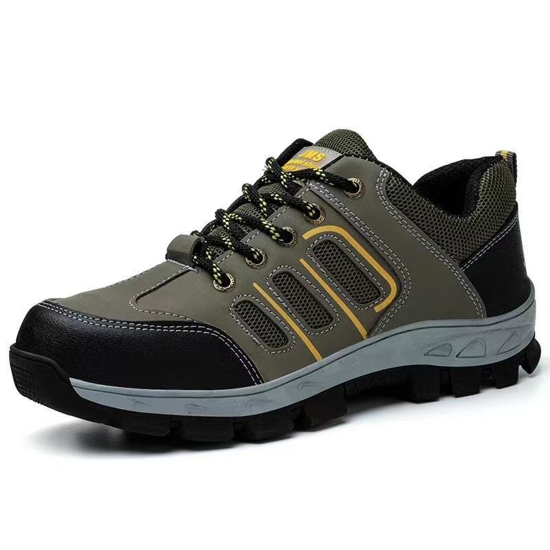

Oulylan Light Steel Toe Work Sneaker Men Summer Outdoor Breathable Labor Shoes Non-slip Anti Puncture Wear-resistant Safety Boot 45
