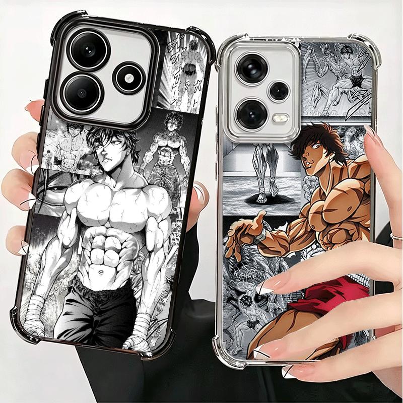 Baki the Grappler Anime Plating Phone Case For Xiaomi Redmi Note 14 15 Pro Plus 13 12 11 11S 11T 10 9S 9 5G Anti-Fall Airabag Co