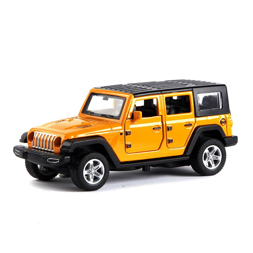 1/36 Scale Alloy JEEPS Wrangler Car Model Simulation Off-road Vehicle Pull Back Car Decoration Ornaments Collection Toys For Children