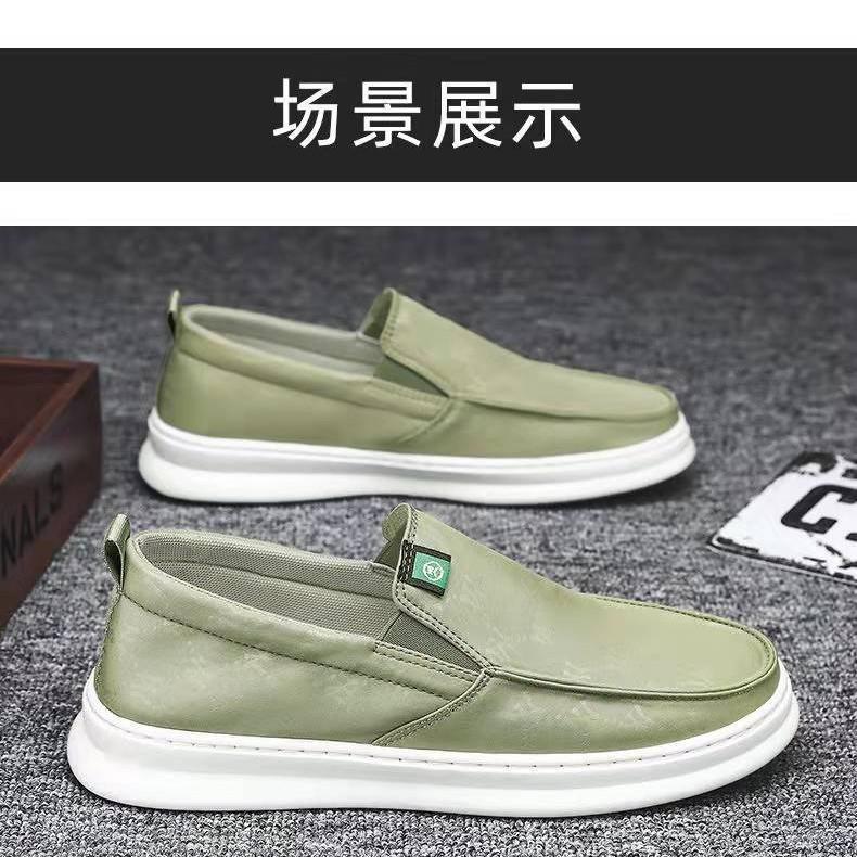 2025 Summer Ice Silk Canvas Men's Shoes Old Beijing Cloth Shoes Lightweight Trend Casual Shoes One Pedal Lazy Canvas Shoes
