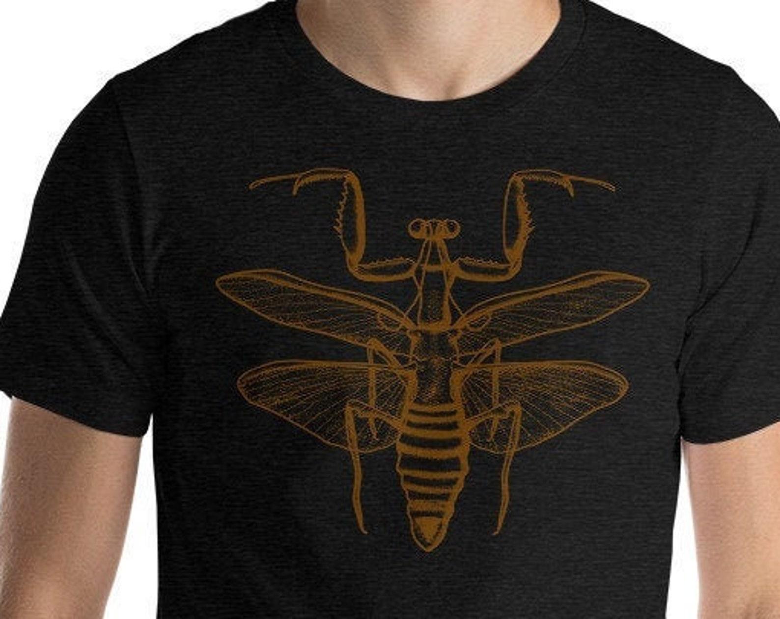 Praying Mantis Unisex T-Shirt Men s insect T-shirt - Bug Shirt - Praying Mantis - Beetle - Animal Tshirt L