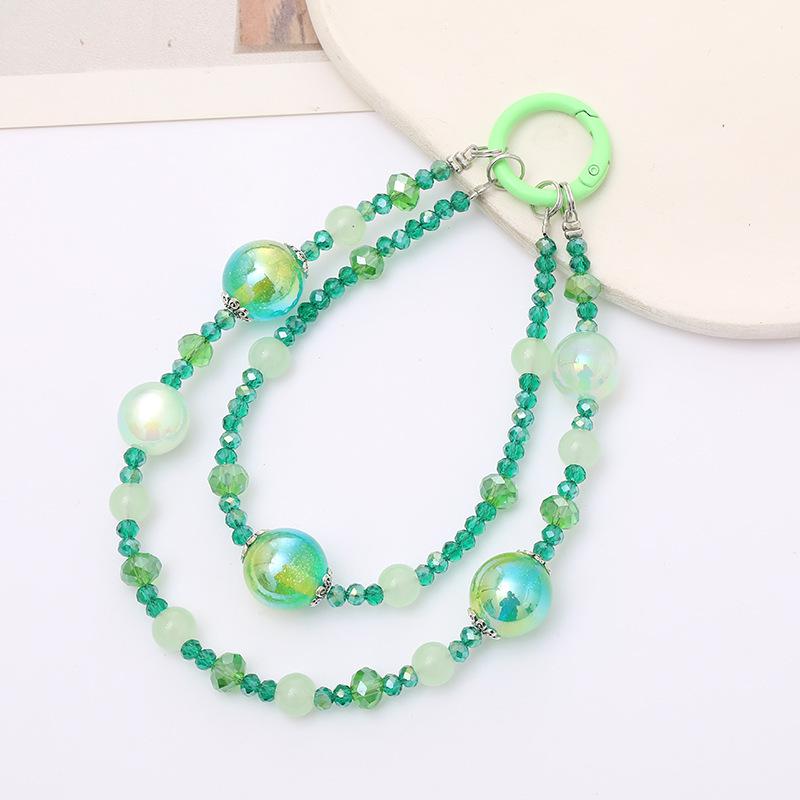 New Pearl Bow Beaded Pendant Phone Case Charm Wrist Strap Lanyard