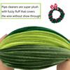 100pcs DIY Creative Twisting Rod Green Pipe Cleaner Craft,Thick Fluffy Suitable for DIY Craft Projects Christmas Tree Decoration