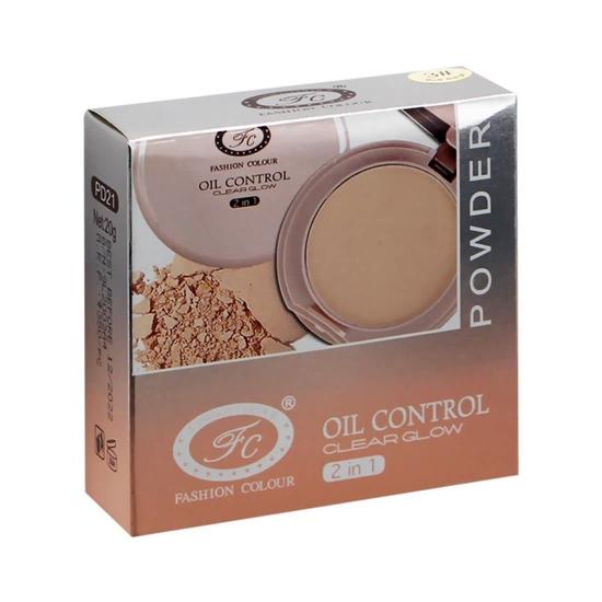 Poudre 2 en 1 FASHION COLOUR Oil Control | Avec miroir et houppette | Contrôle du sébum et de la transpiration | Longue tenue | Teinte 03
