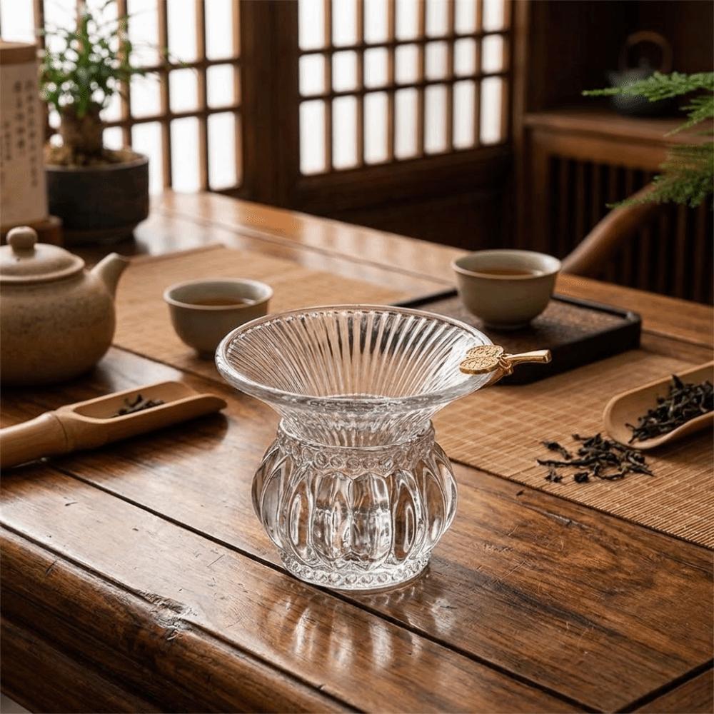 Transparenter Tee-Filter Japanischer Tee-Verteiler Tee-Wasser-Trenn-Sieb Teezeremonie
